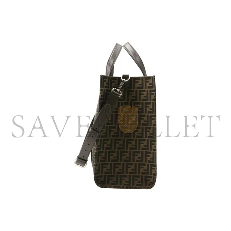 F**di ff jacquard shopper fabric multicolor 7va390ag0mf19kw (42*35*19cm)